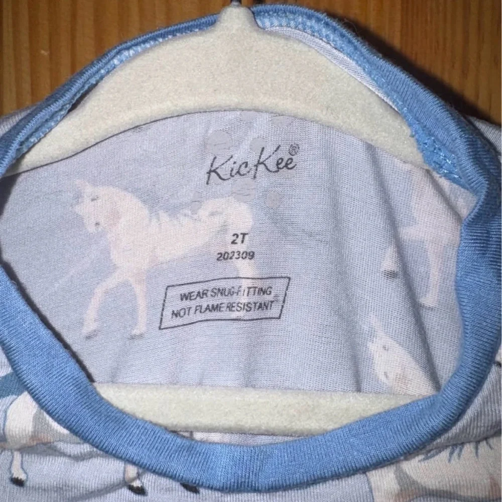 Kickee Pants Light Blue Unicorn Pajama Set